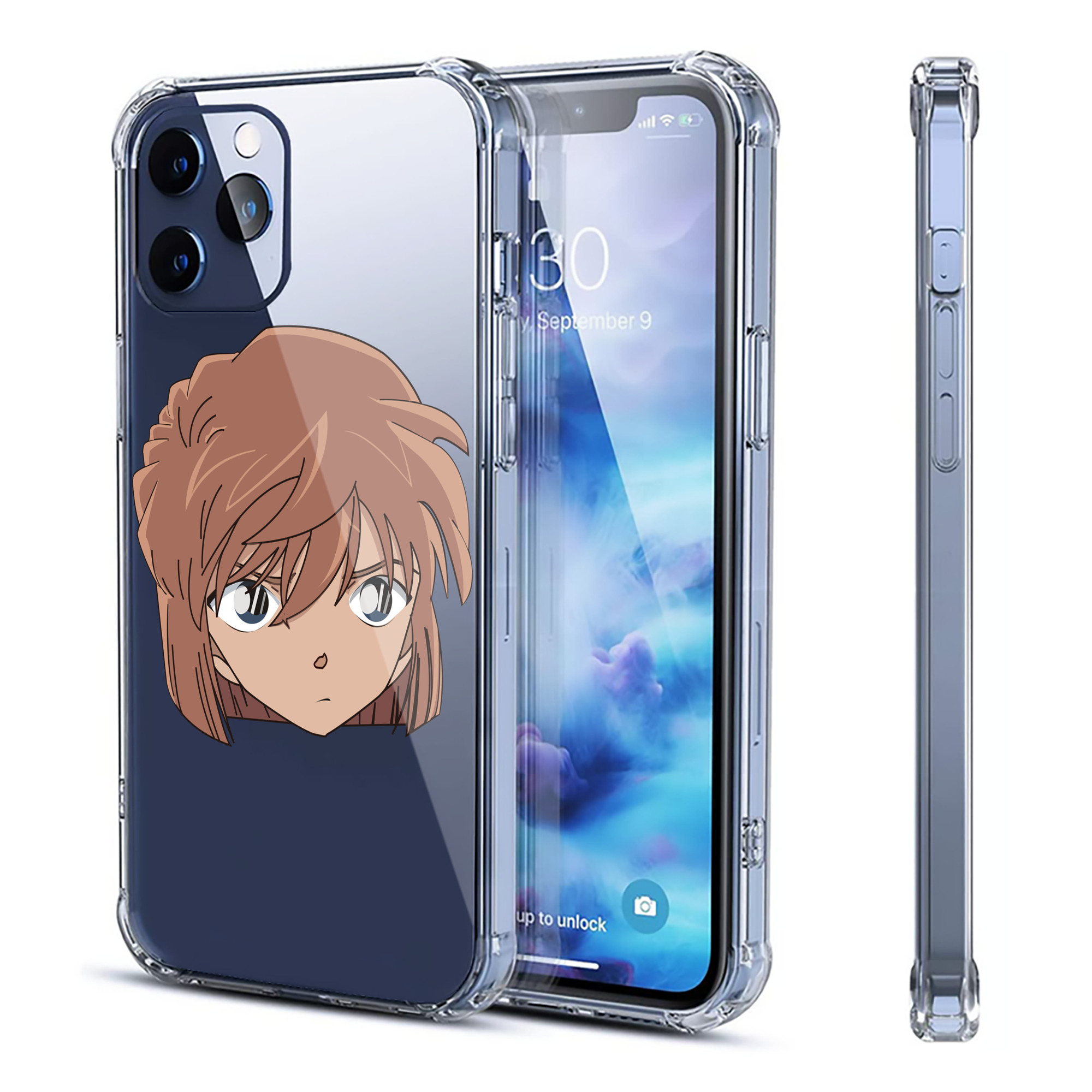 （画像用） 名探偵コナン 灰原 哀 はいばら あい Detective Conan Anita Hailey、Vi Graythorn Haibara Ai 【iPhone 12シリーズ対応】透明スマホケース（クリアソフトケース）